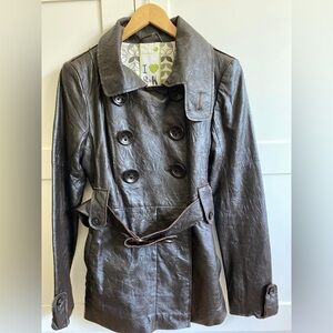 Soia & Kyo LEATHER jacket “Ana Maria” style in Espresso.